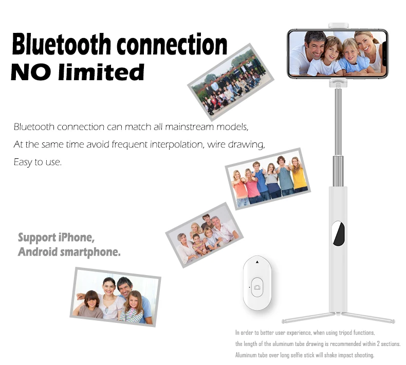 3 в 1 Беспроводной Bluetooth Selfie stick mini штатив Выдвижная монопод универсальный для IPhone X 8 6 S Samsung S8 s9 Xiaomi Huawei