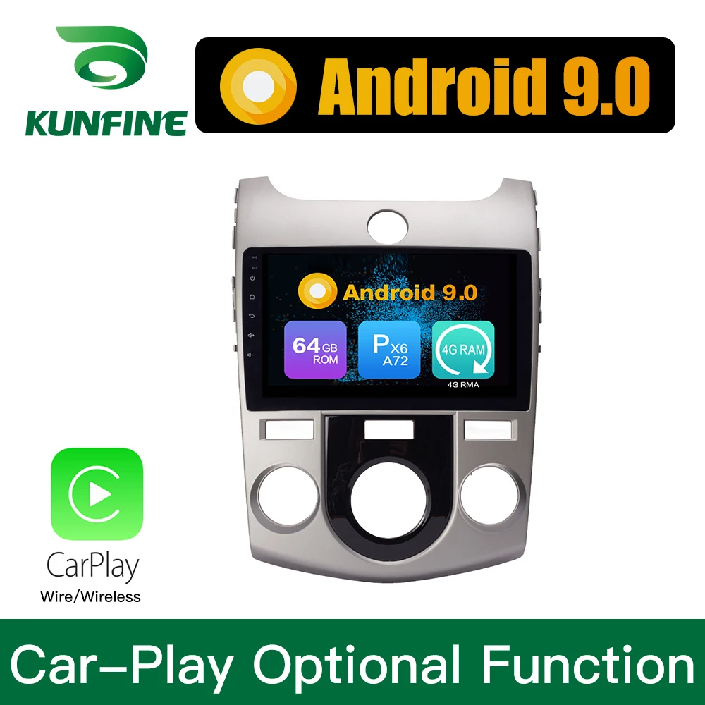 

Android 9.0 Ram 4G Rom 64G PX6 Cortex A72 Car DVD GPS Multimedia Player Car Stereo For KIA Forte 2008-2017 Radio Headunit
