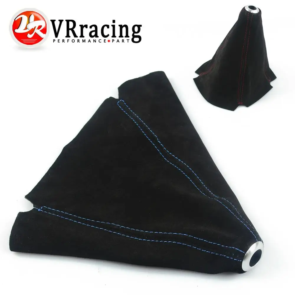 

VR RACING - Suede leather Short Shifter Collars Red/Blue JDM Stitch Shift Knob Shifter Boot Cover MT/AT VR-SBC11
