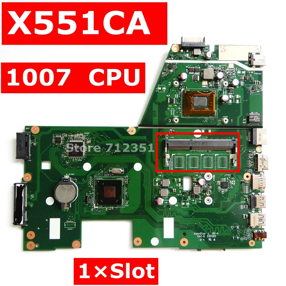 X551CA 1007 Процессор материнская плата версия 2 для ASUS X551CAP X551C Материнская ноутбука
