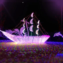 100M LED String Lights Fairy Holiday Deaoration Light  AC220V Outdoor Lighting For Ramadan Christmas Wedding 600/800 LEDs JQ