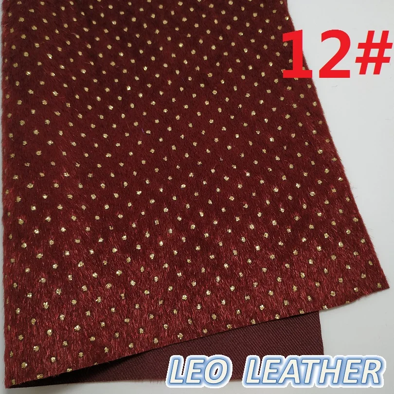 1PCS 21X29CM Immitation cow leather Fabric With Gold Dots For DIY Accessories 9S83A - Цвет: 12