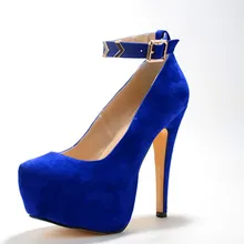 Elegant Women Pumps Pointed Toe Ankle Strap High Heels Shoes Woman With Buckle Women Shoes Sapato Feminino Platfrom Pumps