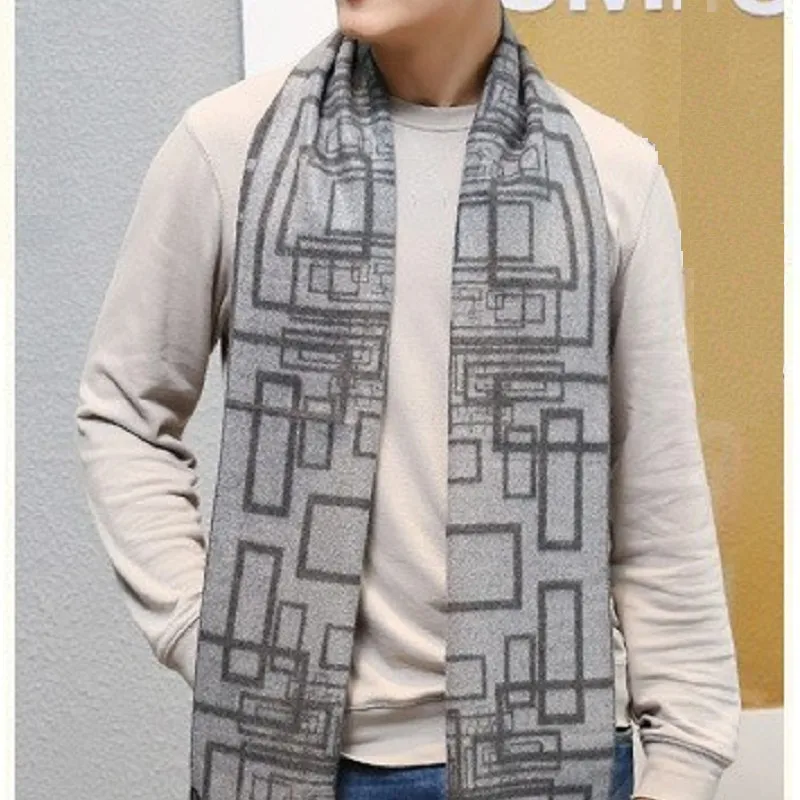 

men's scarf long scarves clothes accessories shawl plaid strips fashion winter autumn warm neckerchief