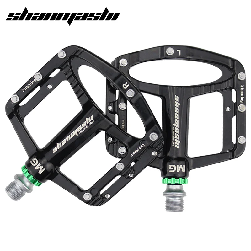 SMS Bicycle Pedals 6 Bearings Wide Non slip Aviation Magnesium Alloy