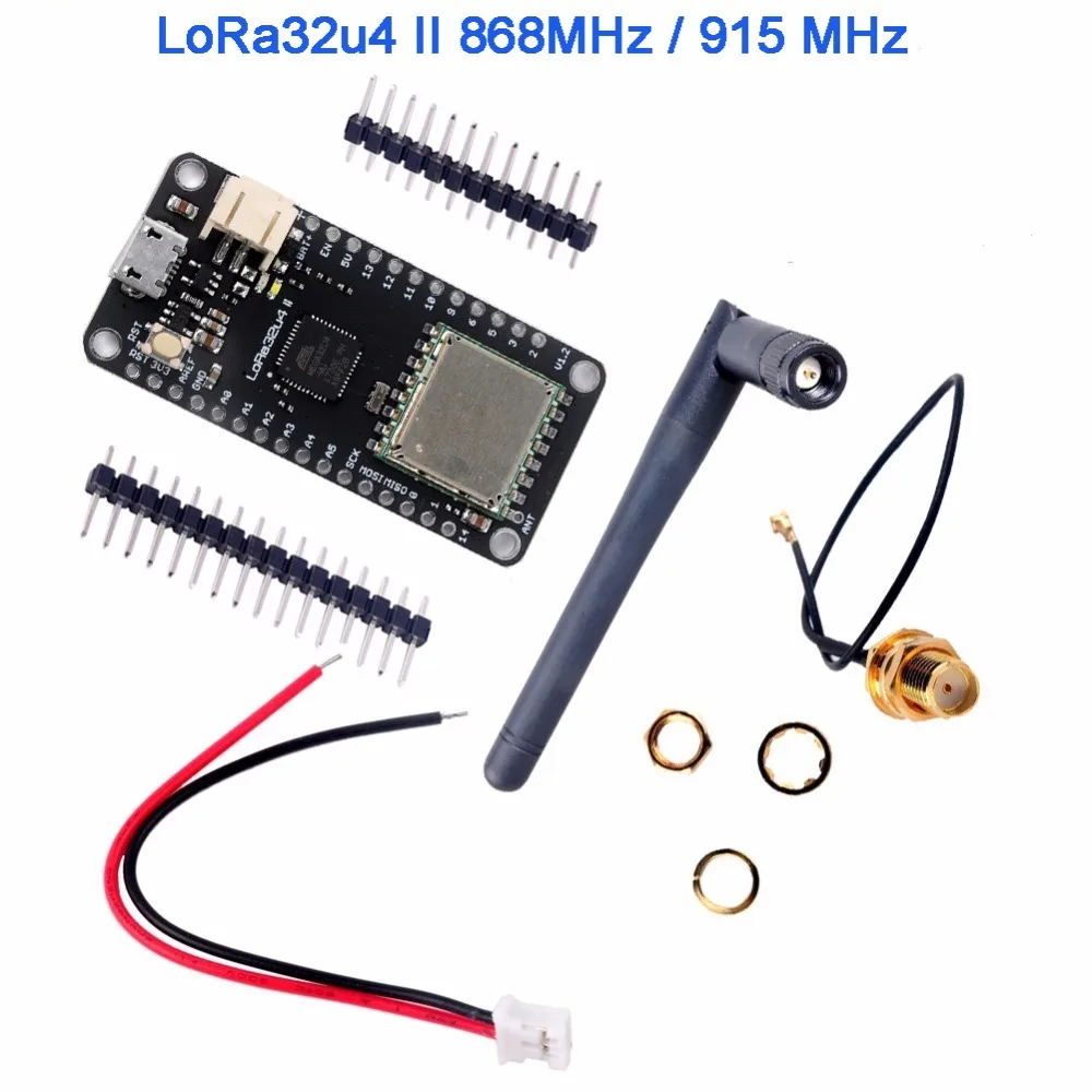 2 компл./лот LoRa32u4 II Lora модуль макетной платы IOT LiPo Atmega328 SX1276 HPD13 868 МГц 915 МГц+ IPX IPEX 1,13 МКФ. Л антенны