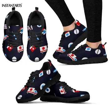 

INSTANTARTS 3D Hospital Equipment Printed Woman Running Shoes Breath Summer Sports Shoes Outdoor Lace Up Sneakers Gym Athletic