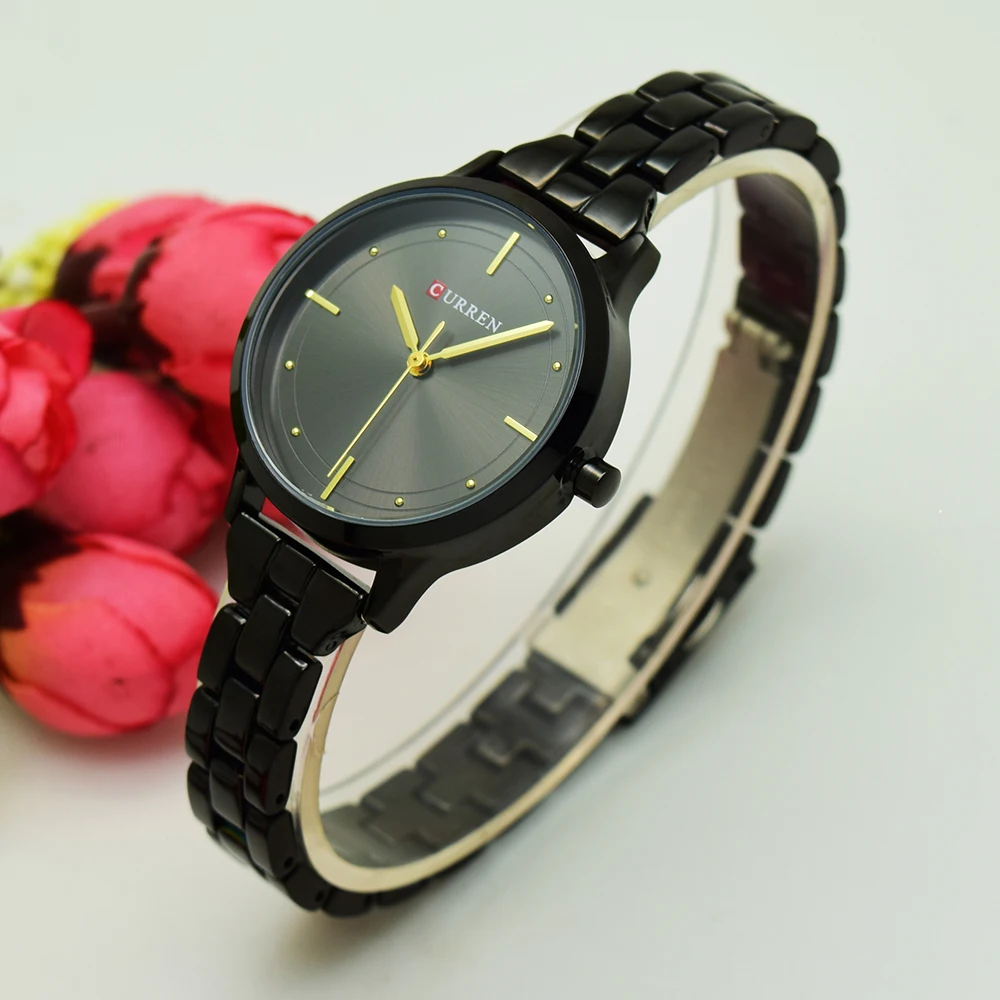 CURREN Simple Black Bracelet Watch Women Wrist Watches Ladies Womens Wristwatch For Female Clock Montre Femme Relogio Feminino