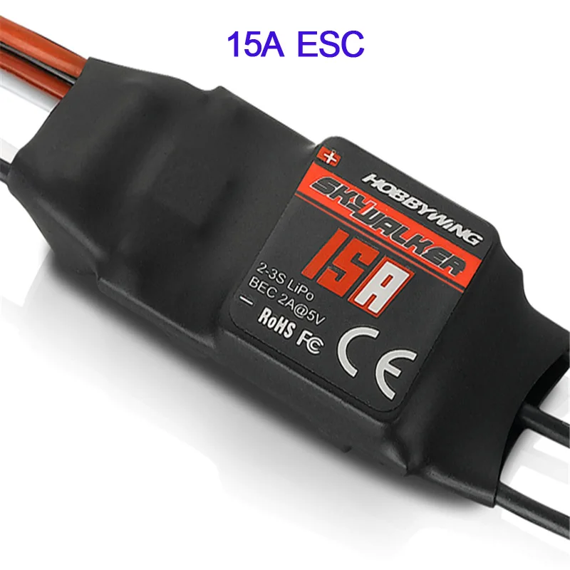 Hobbywing Skywalker 15A 20A 30A 40A 50A 60A 80A бесщеточный ESC Регулятор скорости W/UBEC для RC самолета вертолета FPV Accs - Цвет: 15A