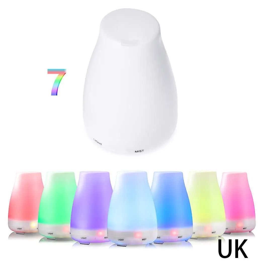 

100ML Ultrasonic Air Humidifier Aroma Essential Oil Diffuser Home Car Humidifier Waterless Auto-off Fogger Colorful Night Lamp