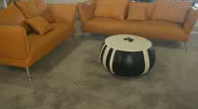 Casa heces y otomana muebles de sala / cuero genuino taburete y otomana