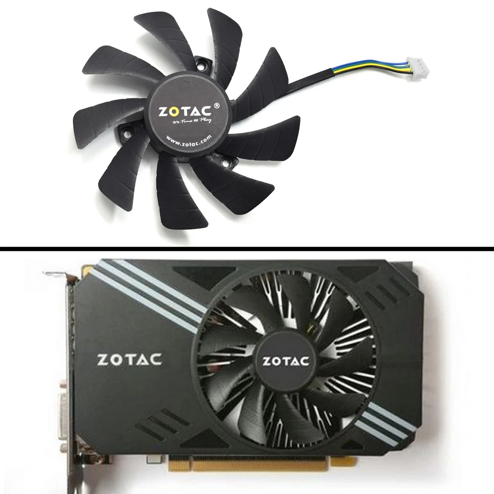 Вентилятор охлаждения ZOTAC GTX1060 GTX 1060 MINI 3G для видеокарты 85 мм T129215SH постоянный ток 12