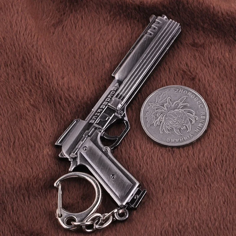 EUPNHY 4 Styles Fashion Miniature Revolver Pistol Weapon Gun Keychain Keyrings Vintage Retro Mini Gun Key Chain Gifts for Friend