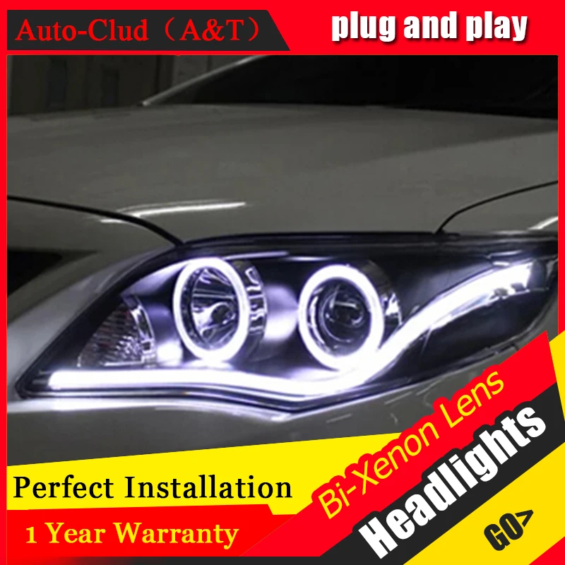 Auto Clud 2011 2013 For toyota corolla headlights Angel Eyes LED light guide DRL For corolla