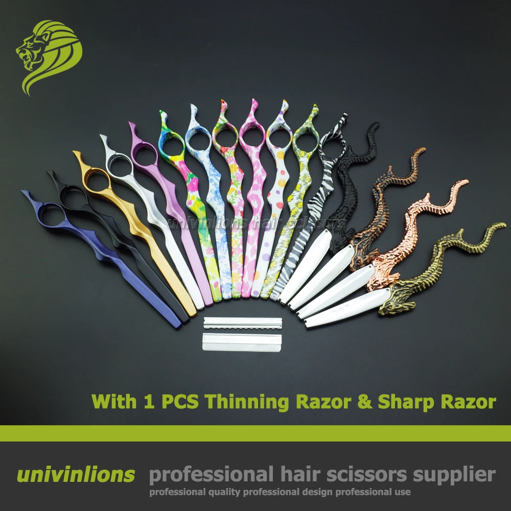 7" sharp/thin razor blade haircut hair razor hairdressing scissors