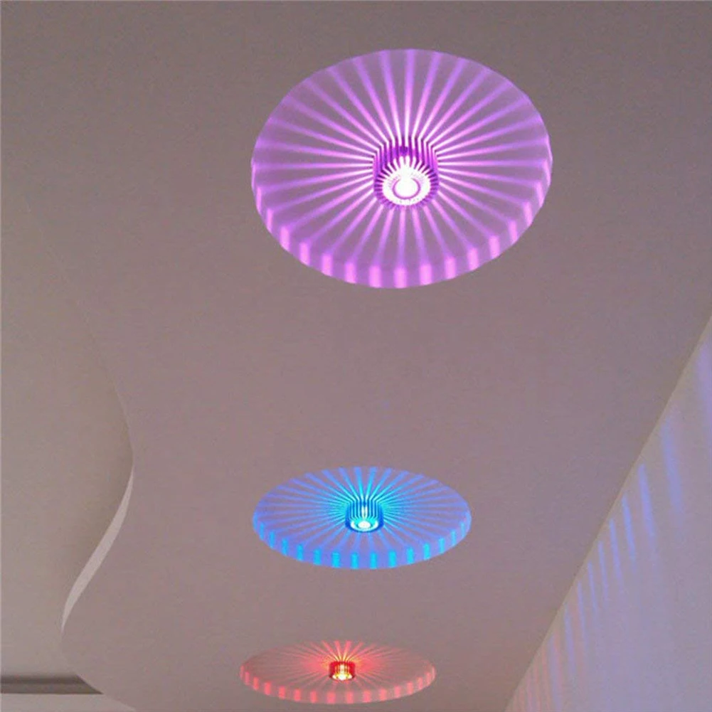 Алюминиевый потолочный светильник, красочный поверхностный монтаж, лампа с дистанционным управлением RGB, умный светодиодный светильник 3 Вт с регулируемой яркостью для коридоров гостиной
