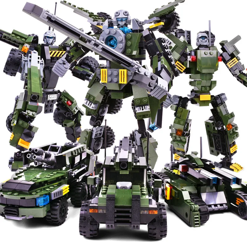 

Car Transform Robot Blocks 3 In 1 Steel Warrior Building Blocks Compatible Legoed City Bricks Educational Toys For Children Gift