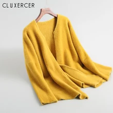 Новинка, Женская флисовая куртка с длинным рукавом на осень и зиму, модная уличная одежда, вязаные толстые теплые куртки для женщин