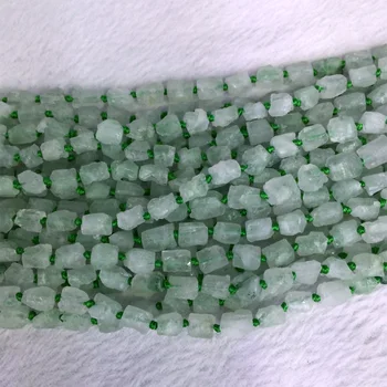 

Genuine Raw Mineral Green Mountain Fvchsite Phanton Quartz Hand Cut Nugget Free Form Loose Rough Matte Faceted Beads 5-7mm 05370