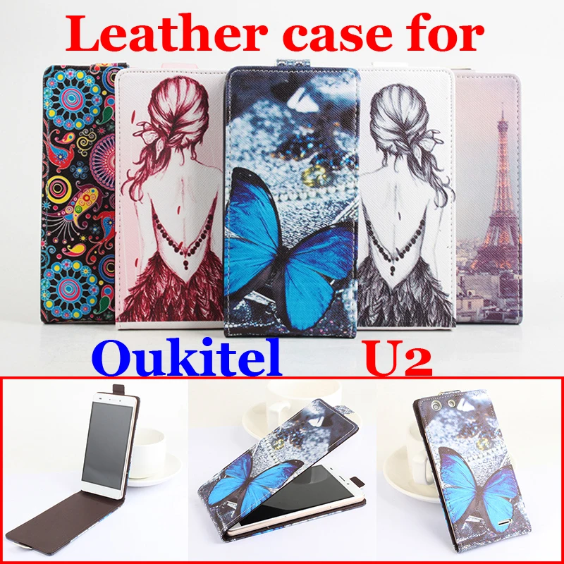 Роспись для Oukitel U2 случае роскошный кожаный Вертикальный флип Чехлы OKU2 случаях