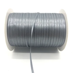 Silk Satin Polyester Ribbon for Wedding and Party Decorations - 20 Yards (1/8 Width) (Deep gray)
