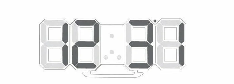 Творческий 3D 4 цифровой светодиодный будильник светодиодный стол настенные часы, таймер, украшения для дома, 12/24 часа будильник Дисплей Новинка освещение