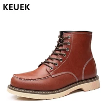 Сезон весна-осень; мужские мотоциклетные ботинки; ботильоны из натуральной кожи; Мужская Уличная обувь; большие размеры; военные ботинки; 02A