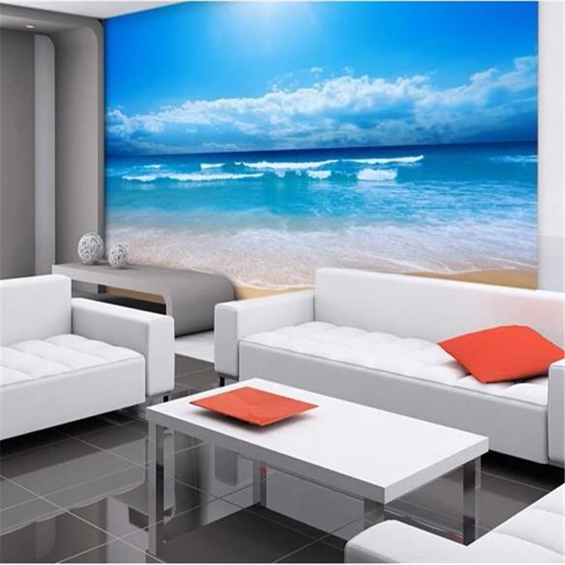 

beibehang papel de parede Customize 3d photo wallpaper 3d European wallpaper bedroom ocean sky ocean beach wall mural wallpaper