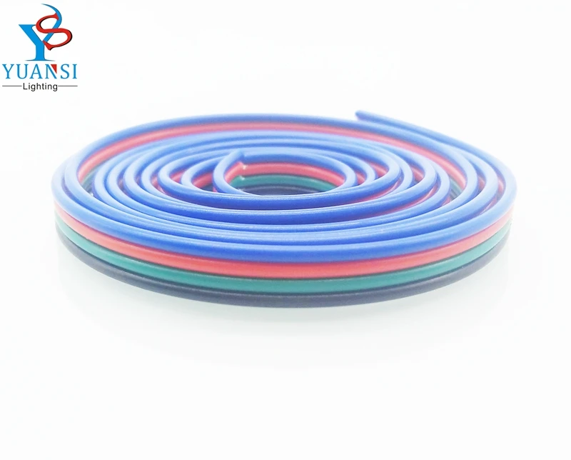 

10m 4pin solid electrical wire 22awg,colors led cabe wiring for led strip