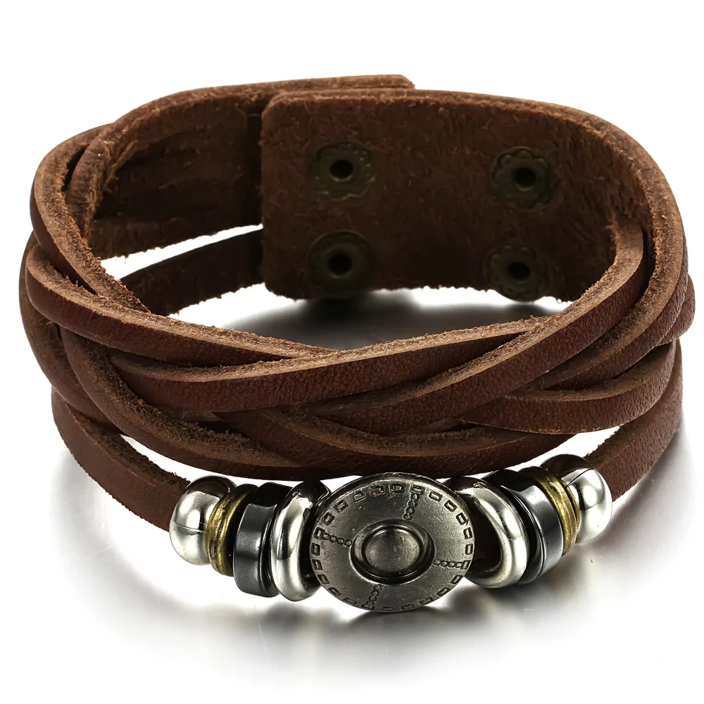 Vintage Men S Las Twist Leather Bracelet Gifts For Male Boys Wrap Vintage Men S Las Twist Leather Bracelet Gifts For Male Boys Wrap Pulseira De Couro Ty777 In Charm Bracelets From Jewelry Accessories