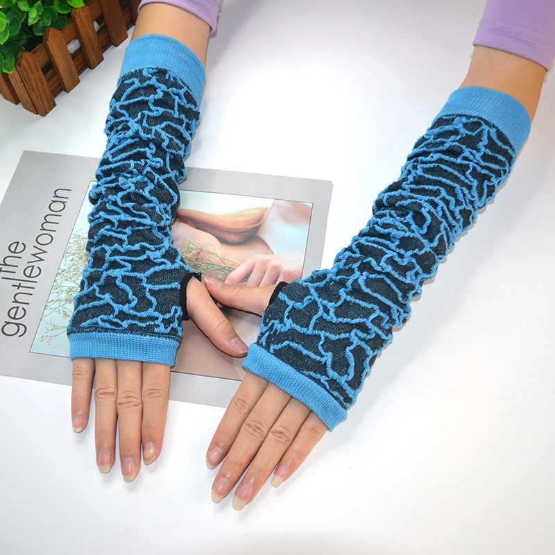 Blue Spider Woman Солнцезащитный крем Обогреватели для рук с длинным рукавом Хлопок UV Guantelete