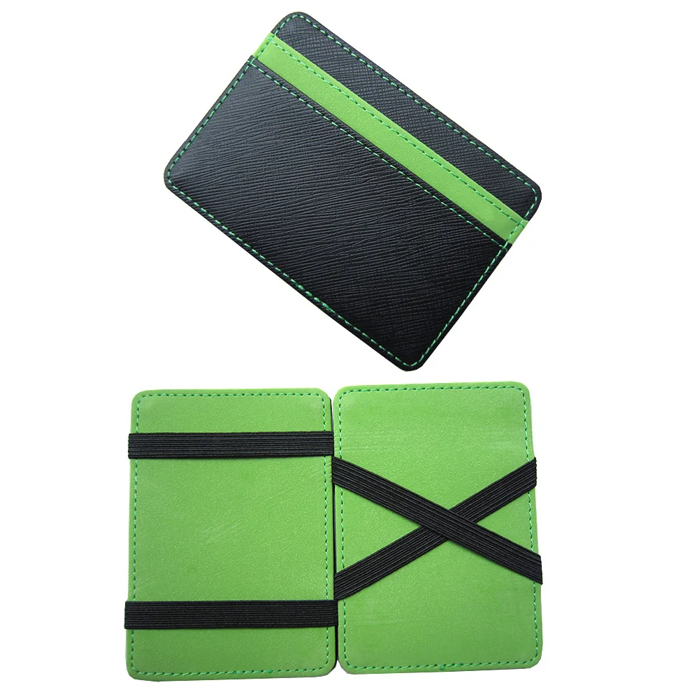  2016 Hot Selling PU Leather Magic Wallets Men Fashion Design Male Purse Card Holer Slim Card Wallet Money Clip 