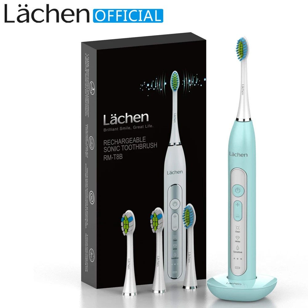 

Orginal Lachen RM-T8B Sonic Electric Toothbrush Timer 3 Modes Brush USB Rechargeable Waterproof Electric Tooth Brushes for Adult