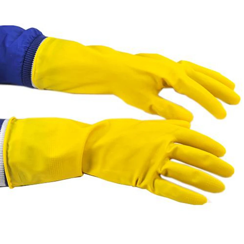 Kitchen Anti skid Waterproof Household Glove Warm Dishwashing Glove