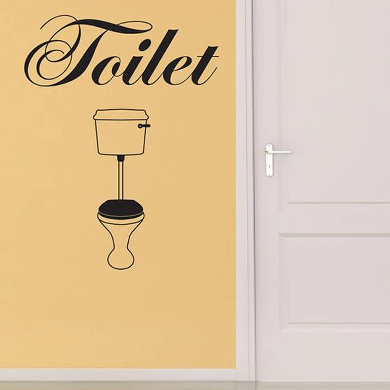 Funny Art Bathroom Wall sticker Home Decor Toilet Decal DIY Removable Vinyl stickers JG1838in