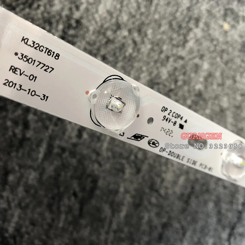 

50pieces/lot 10LEDs(6V) 644mm LED backlight strip for KONKA KL32GT618 35017727