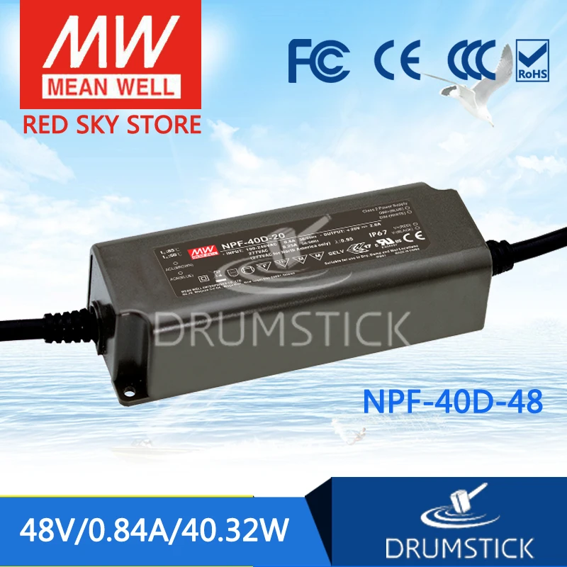 

MEAN WELL NPF-40D-48 48V 0.84A meanwell NPF-40D 48V 40.32W Single Output LED Switching Power Supply