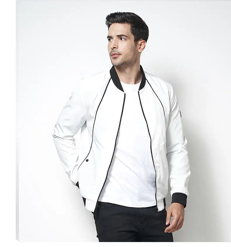 MuLS 2019 Spring Jacket Men Autumn Mandarin Baseball Collar Jacket Coat Suede Spring Mens Male Fit Outwear Size M-4XL Drop-Ship07