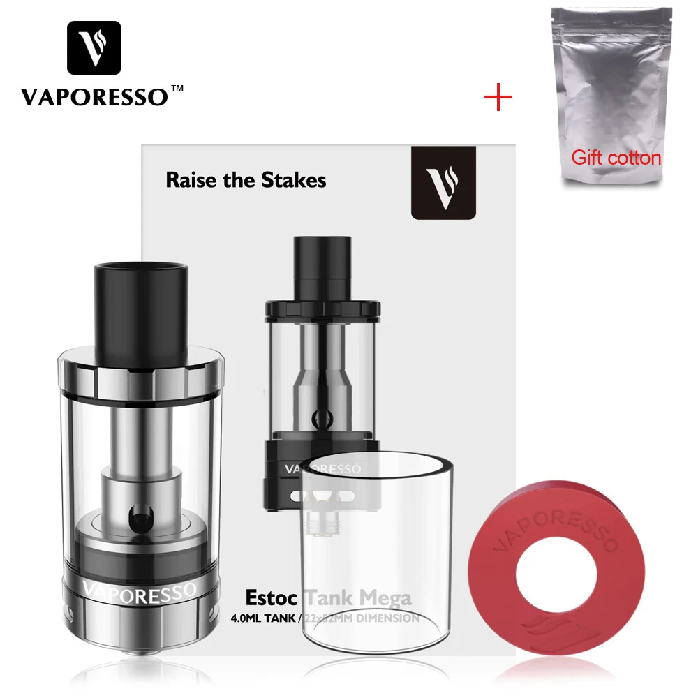 Vaporesso Estoc Tank 2ml Estoc Tank Mega 4ml Top filling Design Tank Atomizer with EUC Coil Adjustable Electronic Cigarette Tank Vaporesso Estoc Tank 2ml Estoc Tank Mega 4ml Top filling Design Tank Atomizer with EUC Coil Adjustable Electronic Cigarette Tank