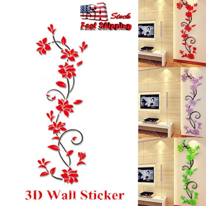 2018 DIY 3D акриловые хрустальные настенные наклейки гостиная спальня ТВ фон для дома