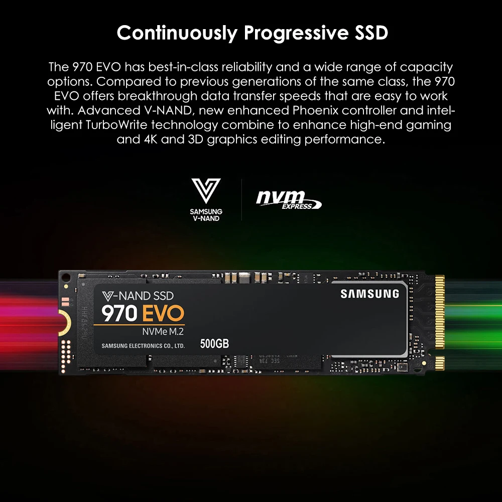 Samsung 970 EVO PLUS M.2 SSD 250 ГБ 500 ГБ 1 ТБ nvme pcie Внутренний твердотельный диск HDD жесткий диск для ноутбука Настольный ПК диск