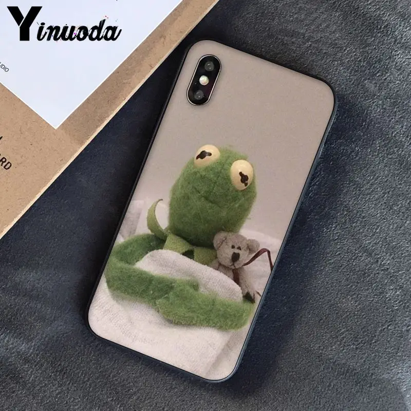 Yinuoda Kermit лягушка Забавный DIY печать рисунок чехол для телефона для iPhone 8 7 6 6S 6Plus X XS MAX 5 5S SE XR 10 чехол s