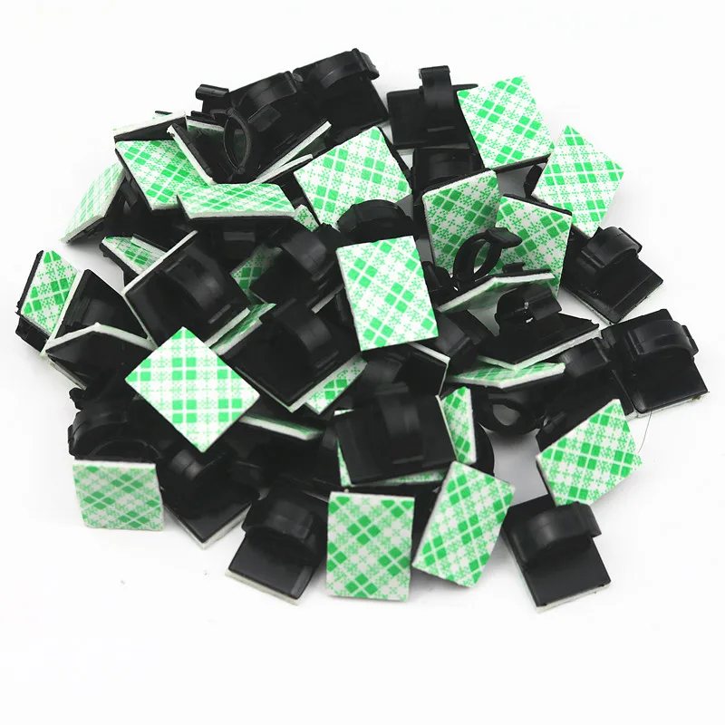 

20pcs Adhesive Car Cable Clips Cable Winder Drop Wire Tie Fixer Holder Cord Organizer Management Desk Cable Tie Clamps