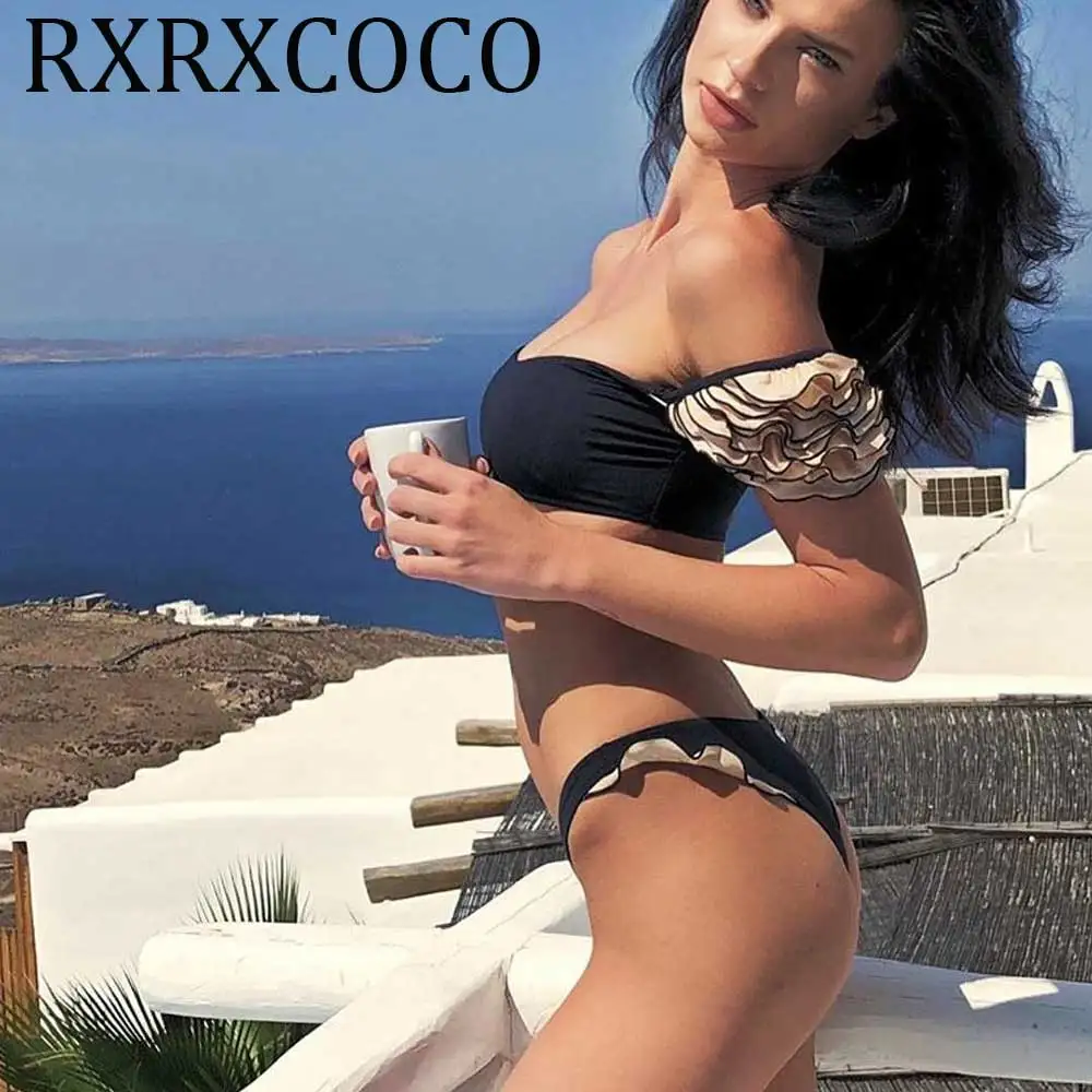 lace ups ruffle bikini push up swimwear women sexy floral halter bikini set 2019 swimsuit brazilian Cross Bandage swimming suit lace ups ruffle bikini push up swimwear women sexy floral halter bikini set 2019 swimsuit brazilian Cross Bandage swimming suit