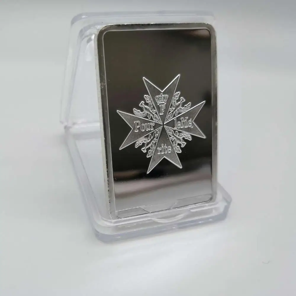 

German coin collection,1oz 999 fine Silver Bar with Eagle coin GERMAN WW2 IRON CROSS OF SILVER BAR Free Shipping