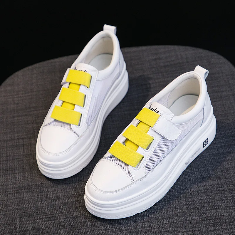 

202019 Women Summer Casual Platform Shoes Fashion High Heels Woman Wedges Sneakers Shoes Heigh Increasing Outdoor Hollow Shoes