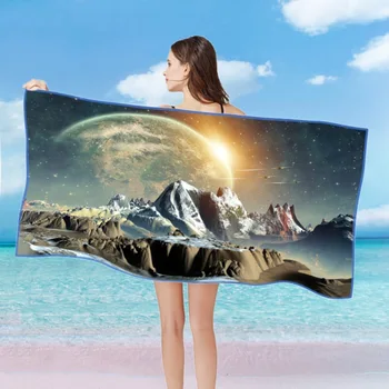 

Universe Galaxy Outer Space Printed Rectangle Beach Towel Soft Fast Dry Sand Free Proof Microfiber Bath Towel Yoga Mat Picnic Bl