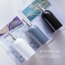 420 мл большая емкость керамическая бутылка для лосьона дезинфицирующий шампунь для рук Бутылка прессованная пустая бутылка аксессуары для украшения ванной комнаты