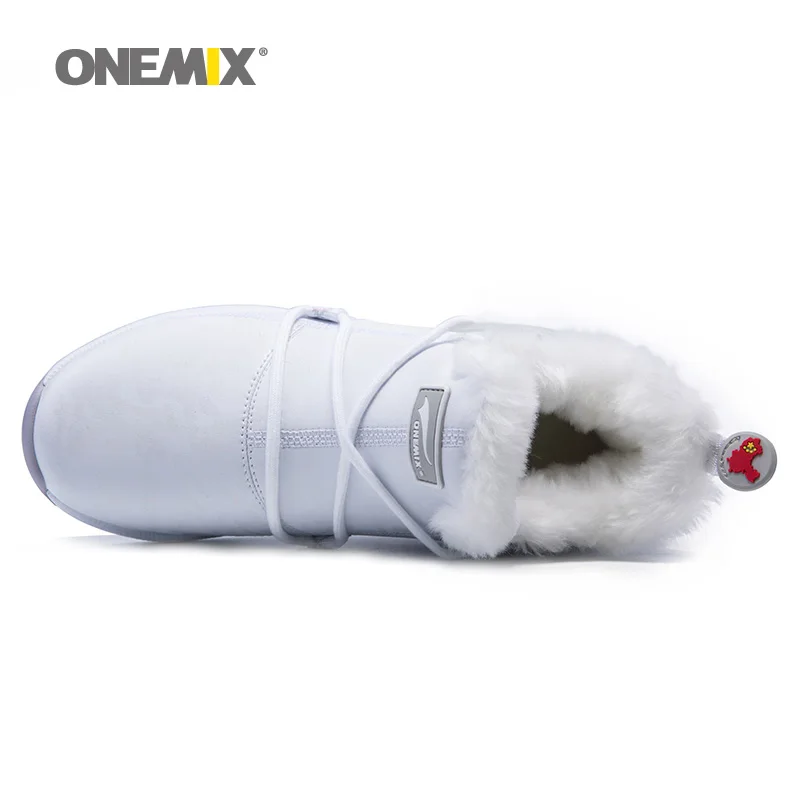 ONEMIX/зимние прогулочные ботинки для мужчин; кожаные теплые зимние ботинки; водонепроницаемые женские дизайнерские уличные треккинговые кроссовки; обувь; 8