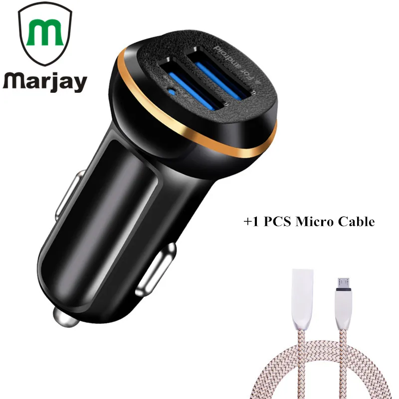 Car Dual USB Charger 3.1A Max Fast Charging Auto Cell Phone Charger